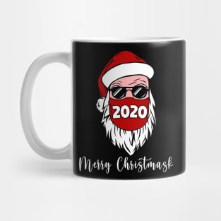 Merry Christmask 2020 Masked Santa For Christmas Pajamas Family Xmas Mug